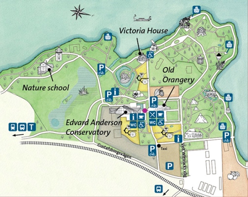 Map of the Bergius Botanic Garden