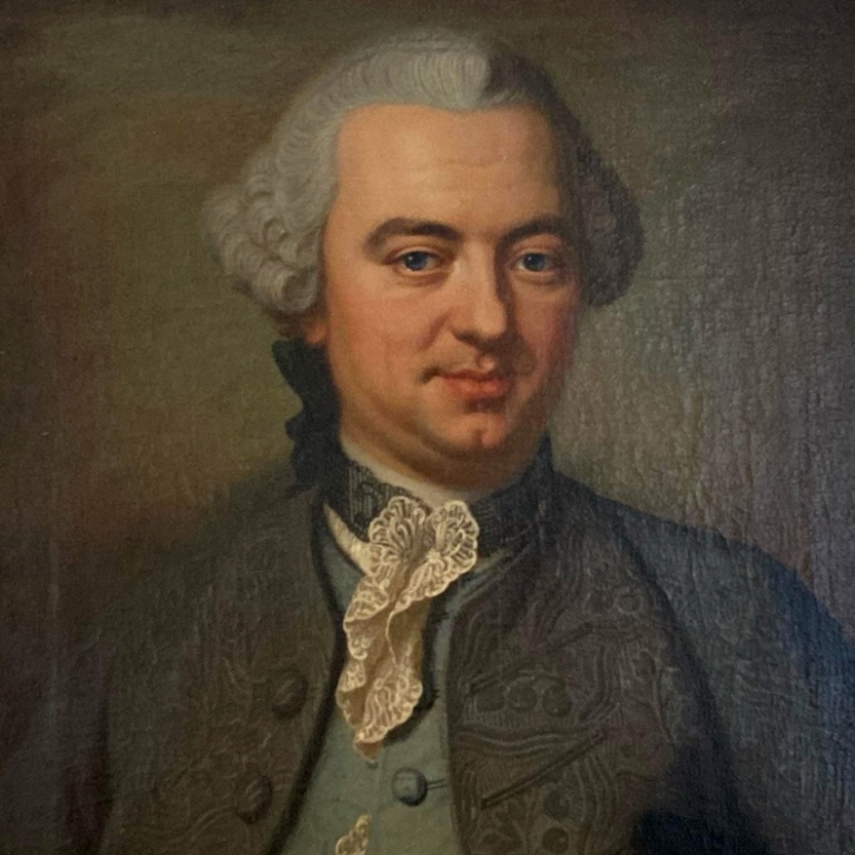 Porträtt av P. J. Bergius, målning från 1761.